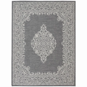 Sunnydaze Parisian Paradize Indoor Area Rug in Ash - 8 Ft. x 10 Ft.