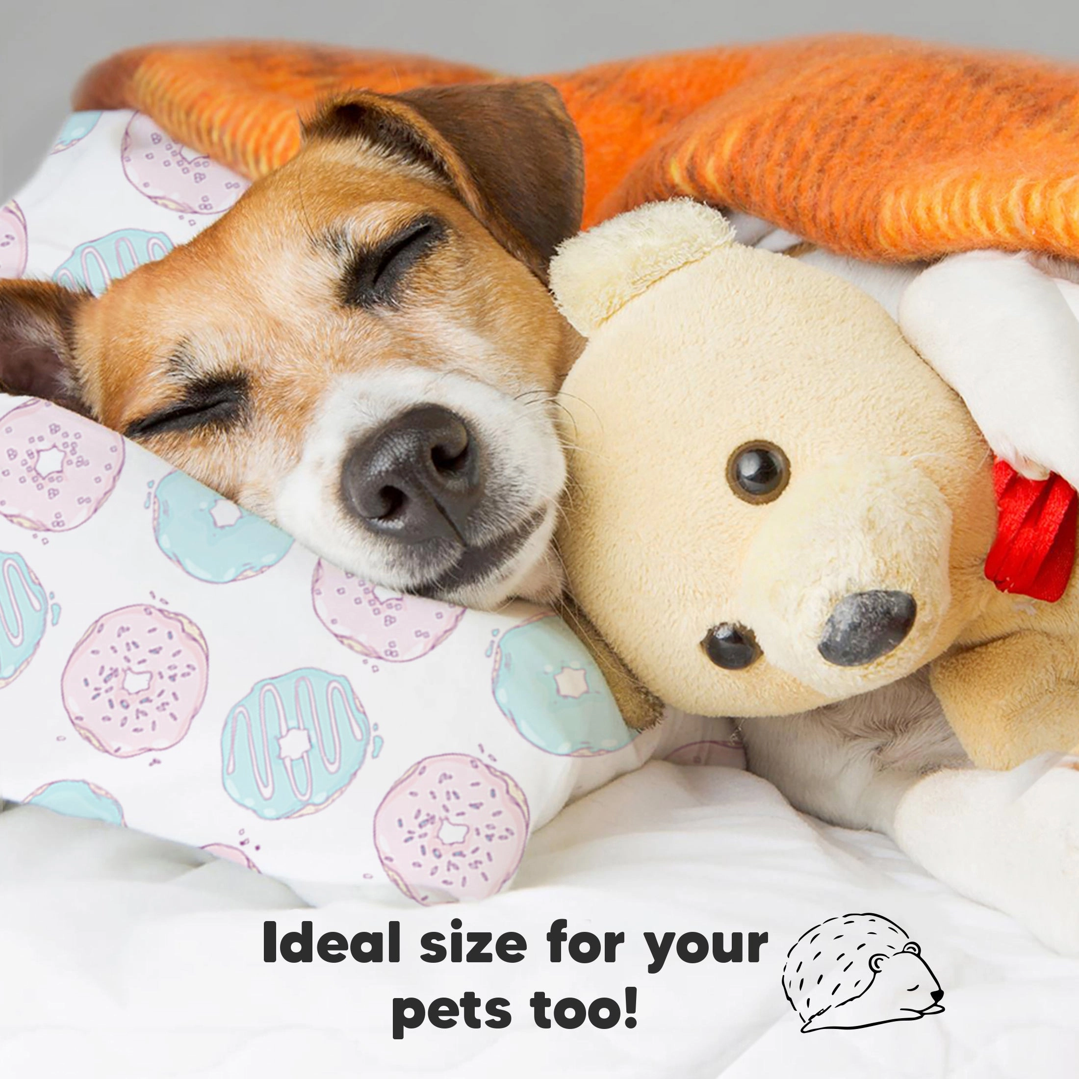 Toddler Pillow with Pillowcase (Donuts)