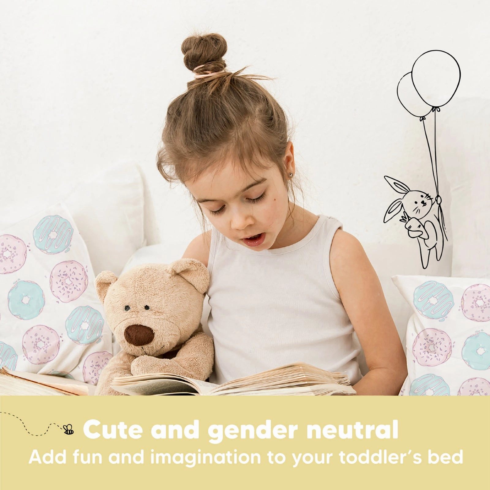 Toddler Pillow with Pillowcase (Donuts)