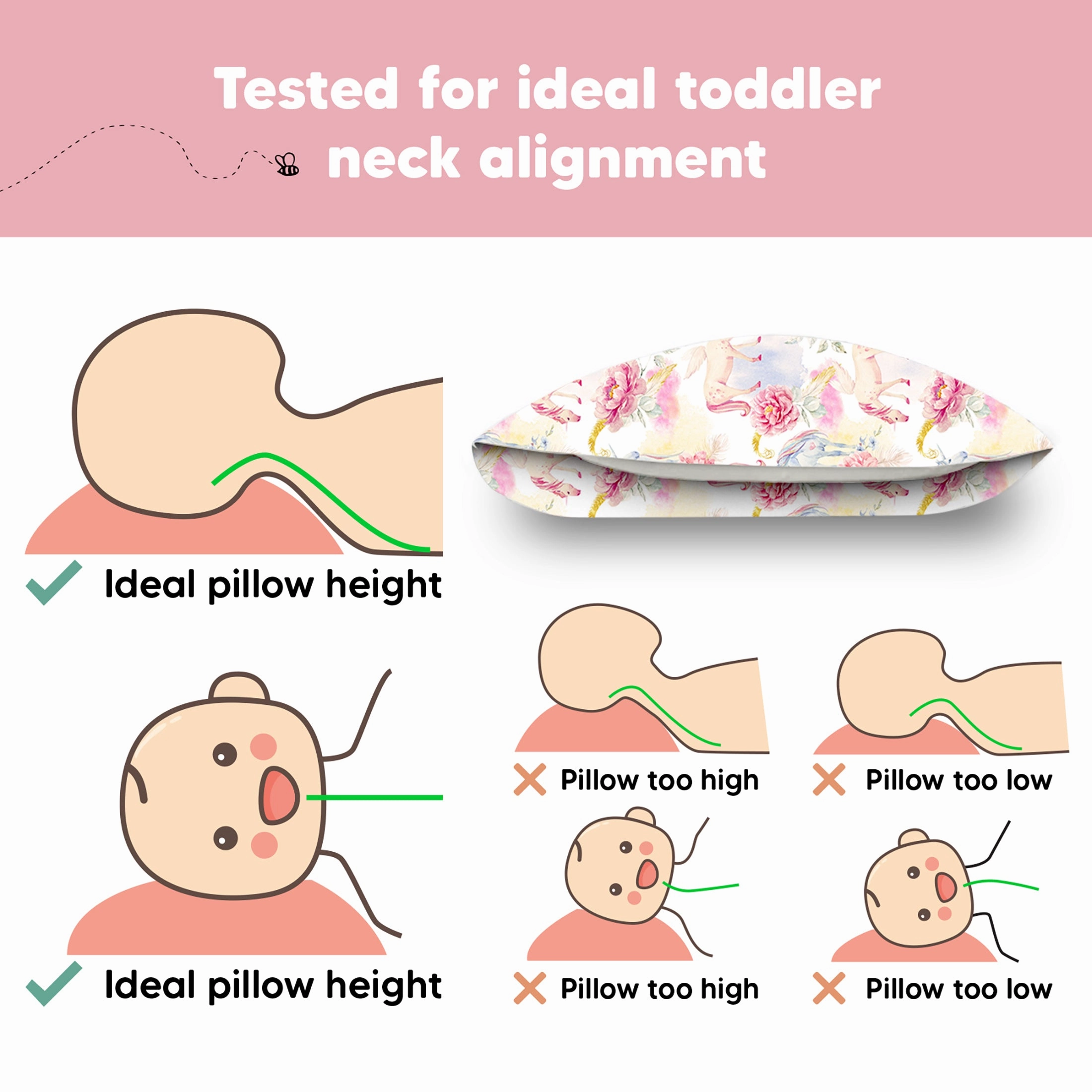 Toddler Pillow with Pillowcase (Fantasy)