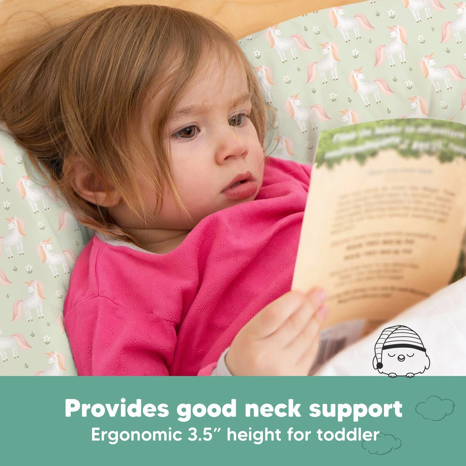 Toddler Pillow with Pillowcase (Grace)
