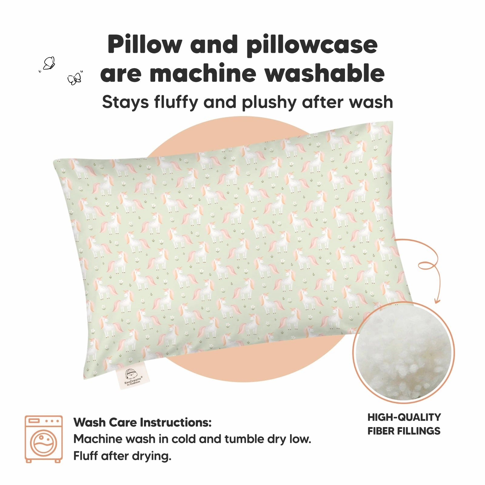 Toddler Pillow with Pillowcase (Grace)