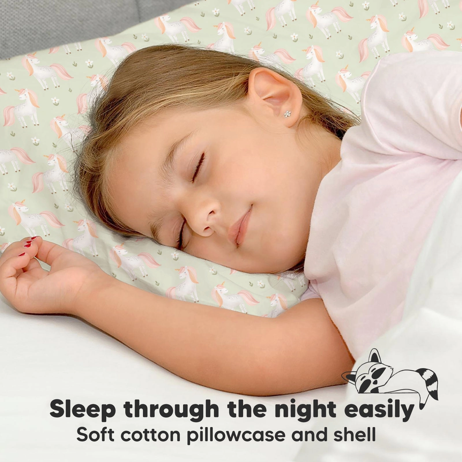 Toddler Pillow with Pillowcase (Grace)