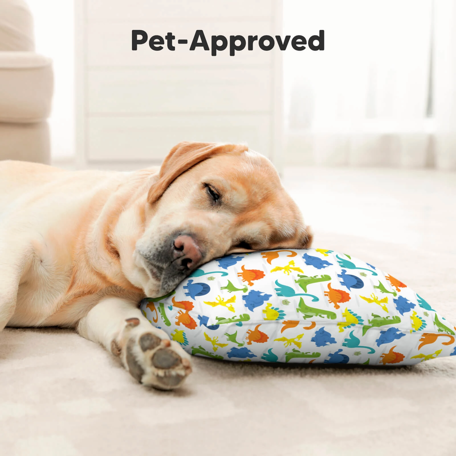 Toddler Pillow with Pillowcase (Happy Dino)