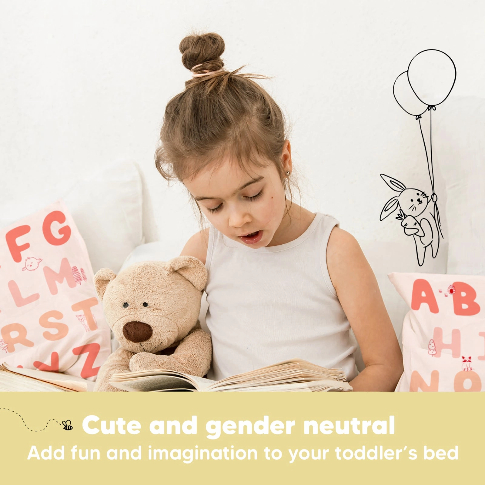 Toddler Pillow with Pillowcase (KeaABC Sakura)