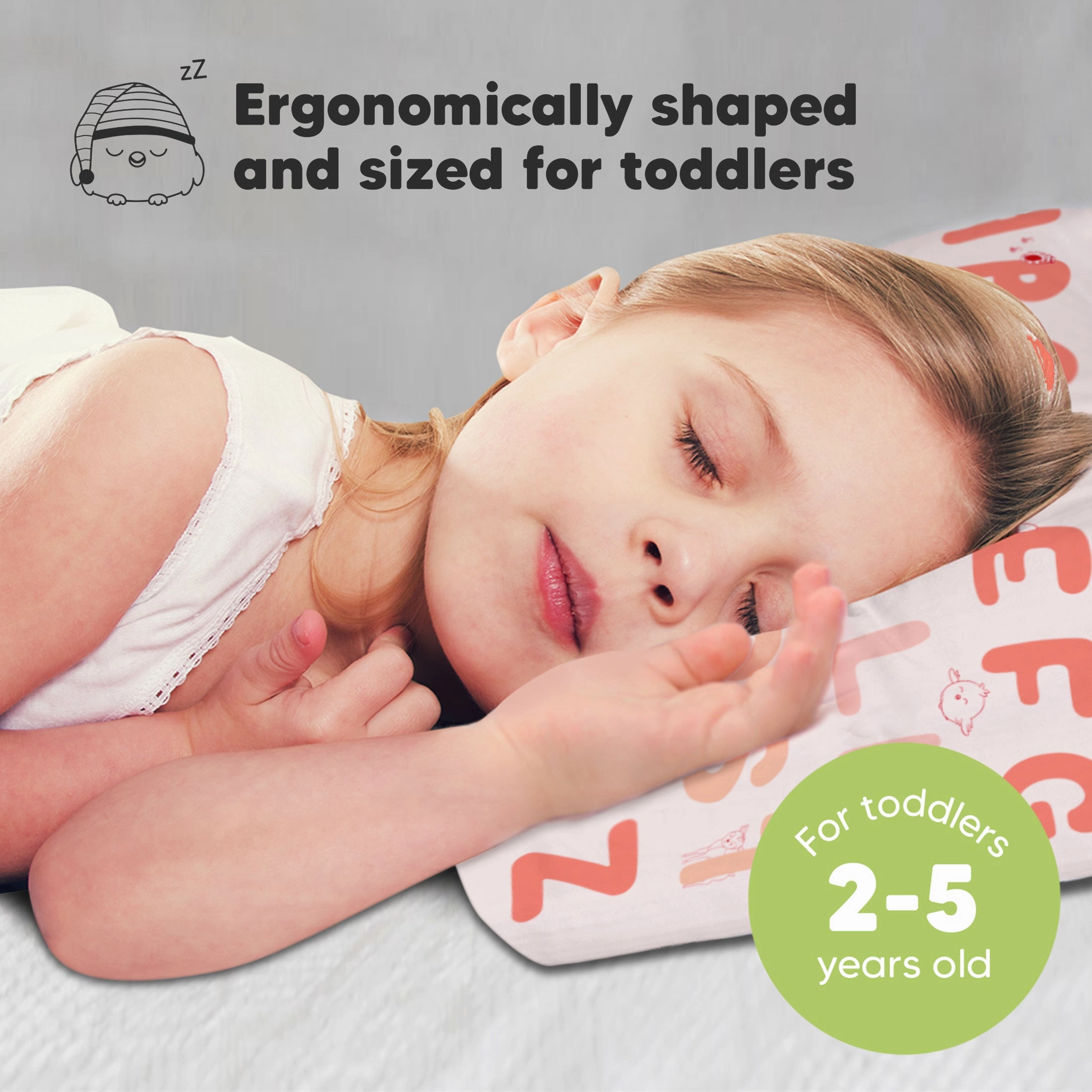 Toddler Pillow with Pillowcase (KeaABC Sakura)