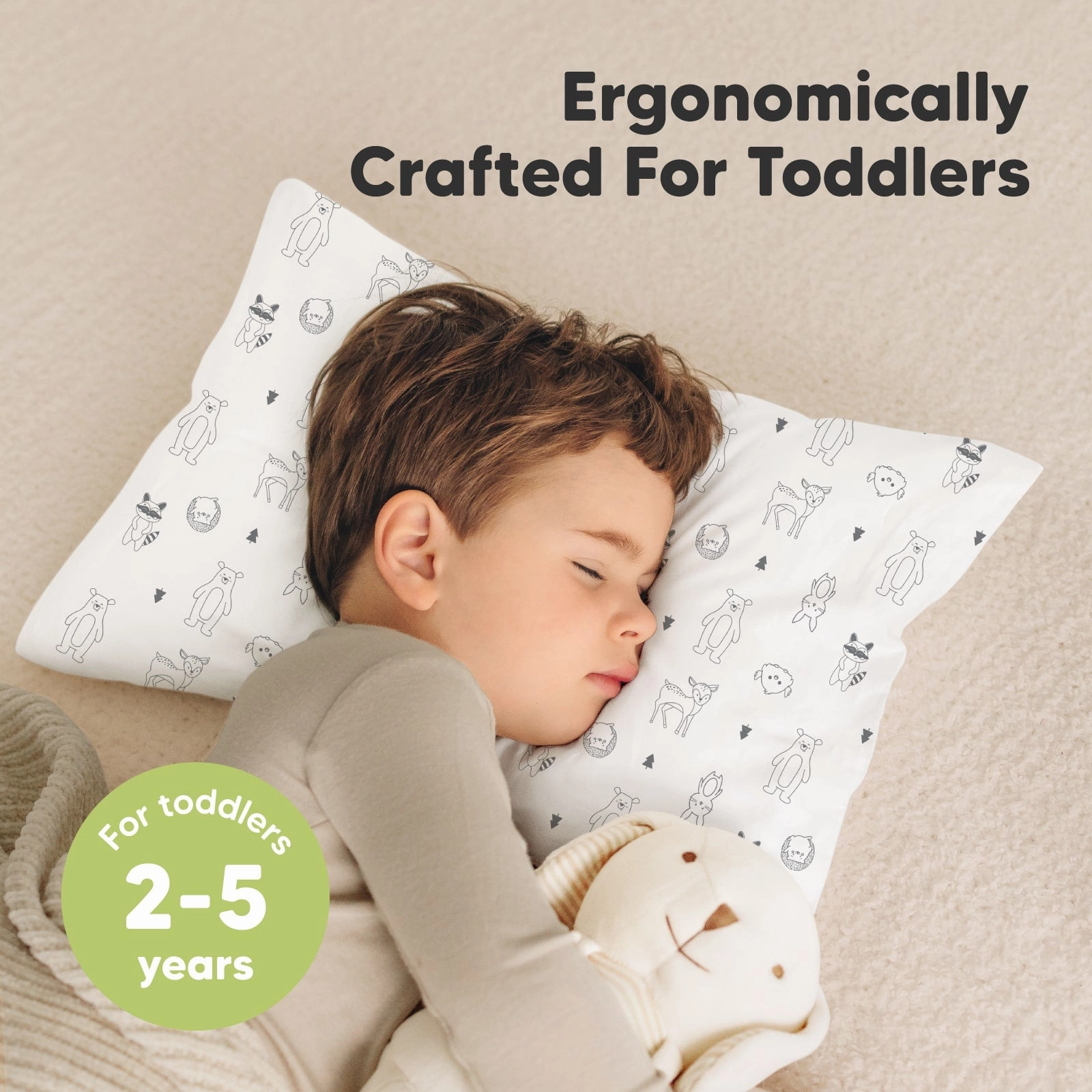 Toddler Pillow with Pillowcase (KeaFriends)