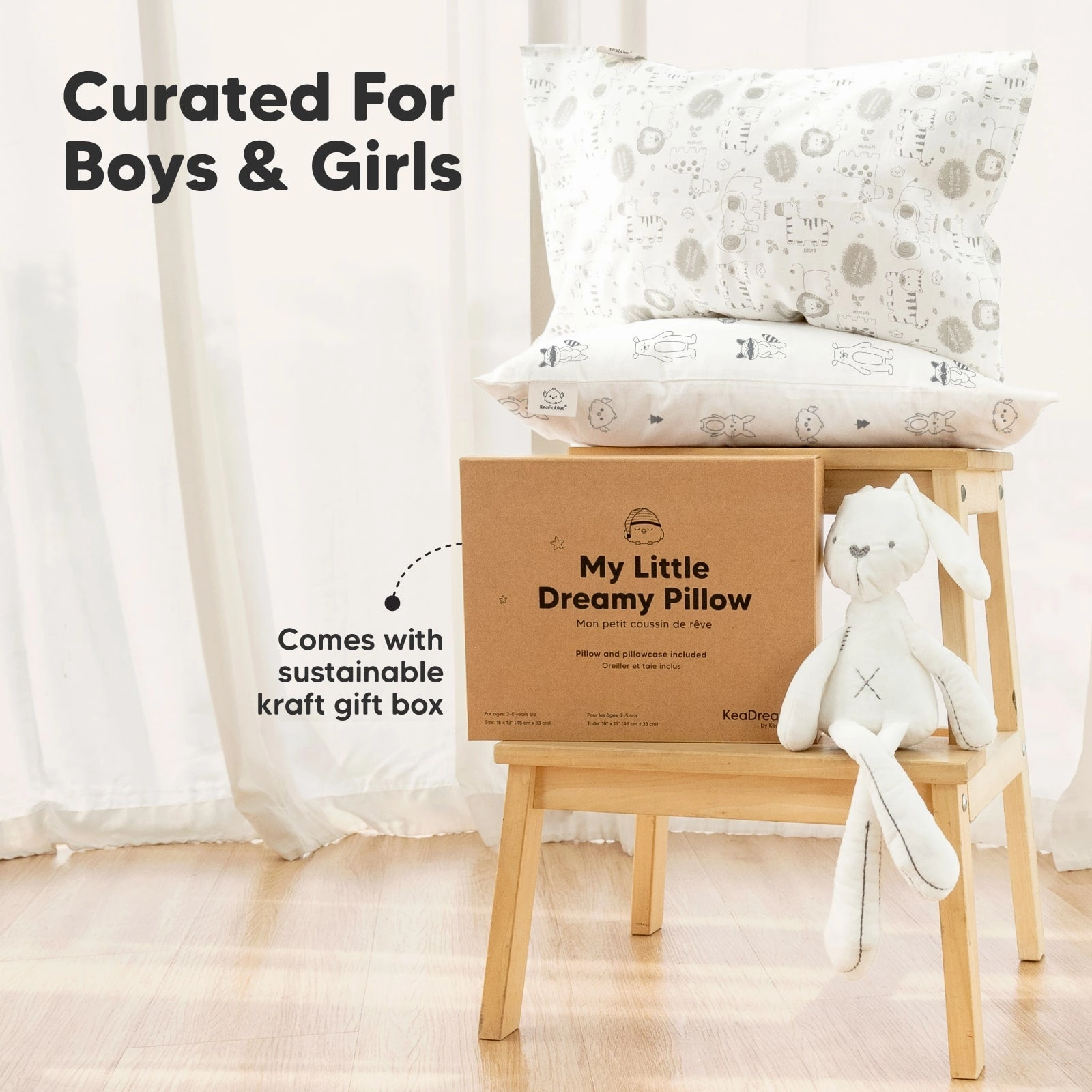 Toddler Pillow with Pillowcase (KeaFriends)