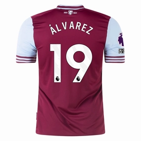 Umbro West Ham Edson Alvarez Home Jersey w/ EPL   No Room For Racism Patches 24/25 (Maroon/Sky Blue)