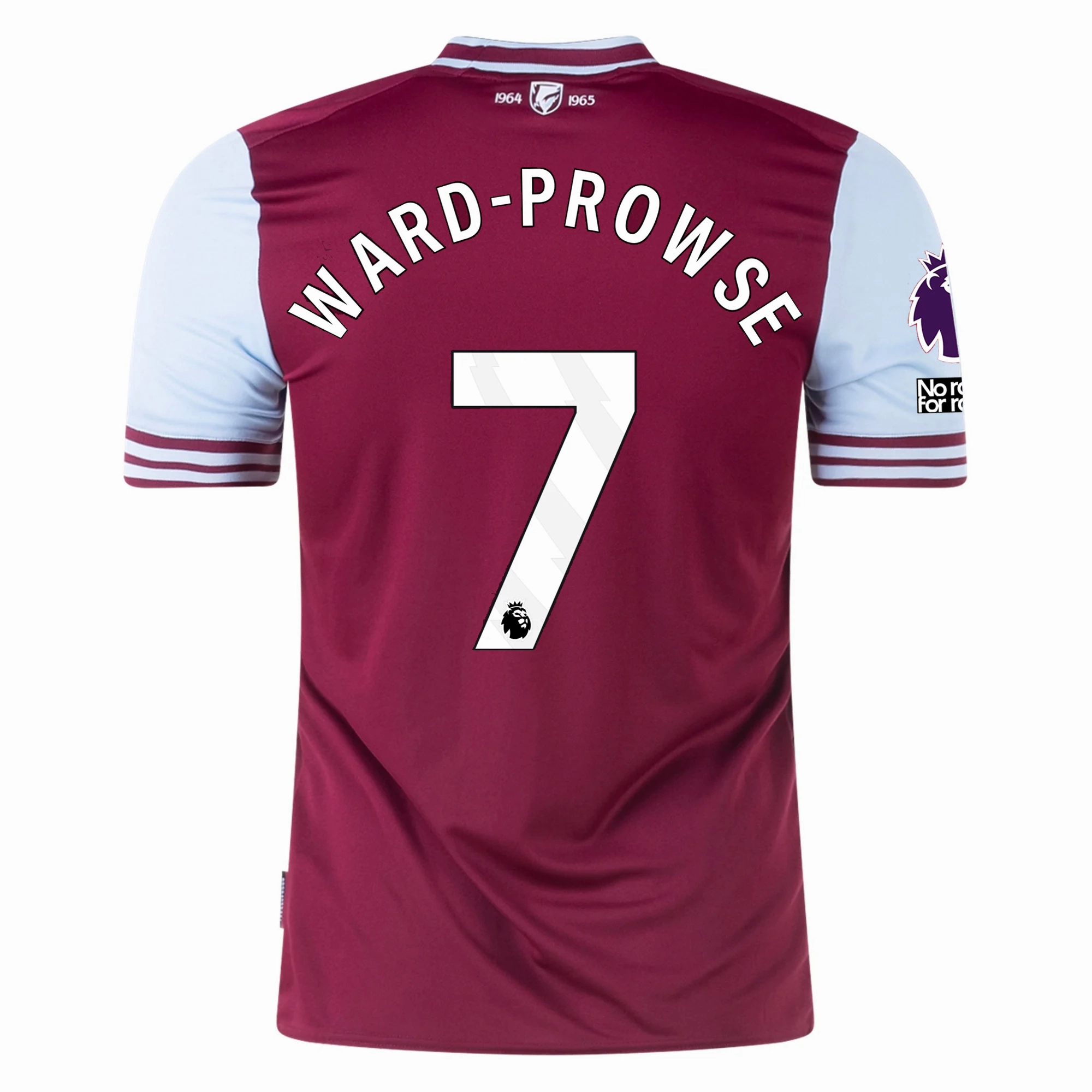 Umbro West Ham James Ward-Prowse Home Jersey w/ EPL   No Room For Racism Patches 24/25 (Maroon/Sky Blue)