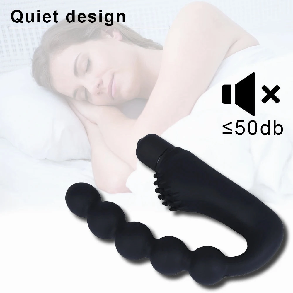 Vibrating Anal Beads & Butt Plug Stick Clit Stimulator Prostate Massager