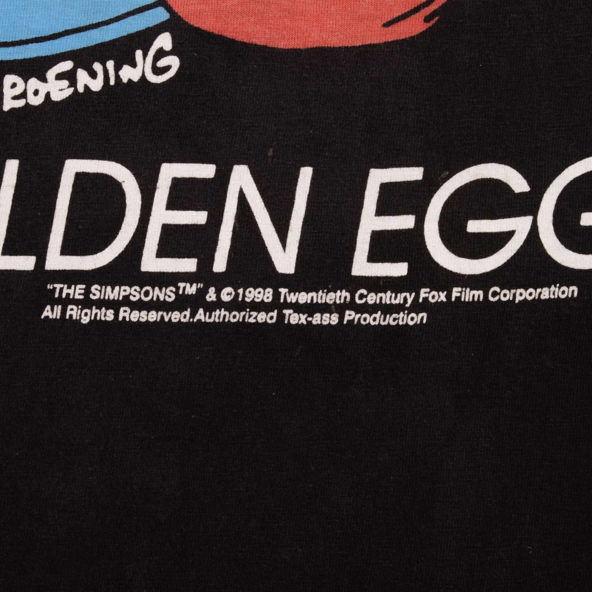 VINTAGE THE SIMPSONS BART A GOLDEN EGG TEE SHIRT 1998 SIZE LARGE