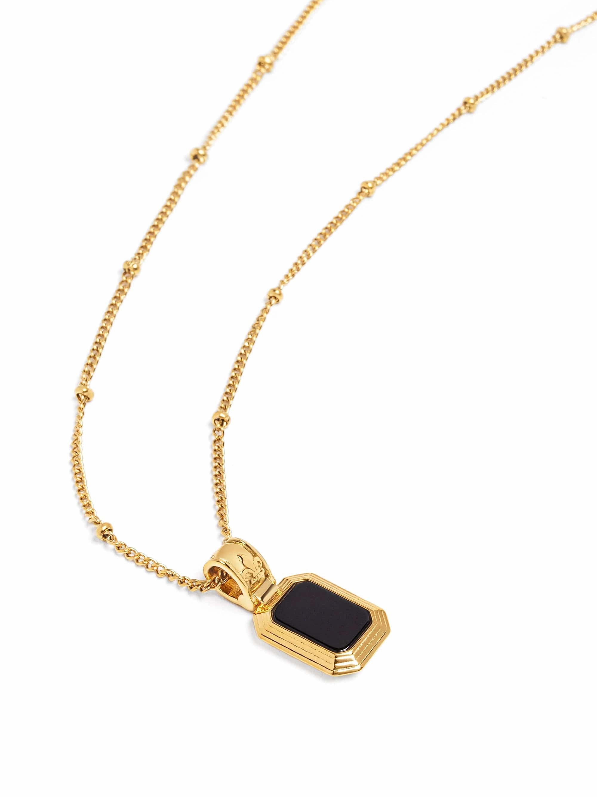 Women's Sterling Silver Necklace with Two-in-One Pearl & Black Onyx Pendant