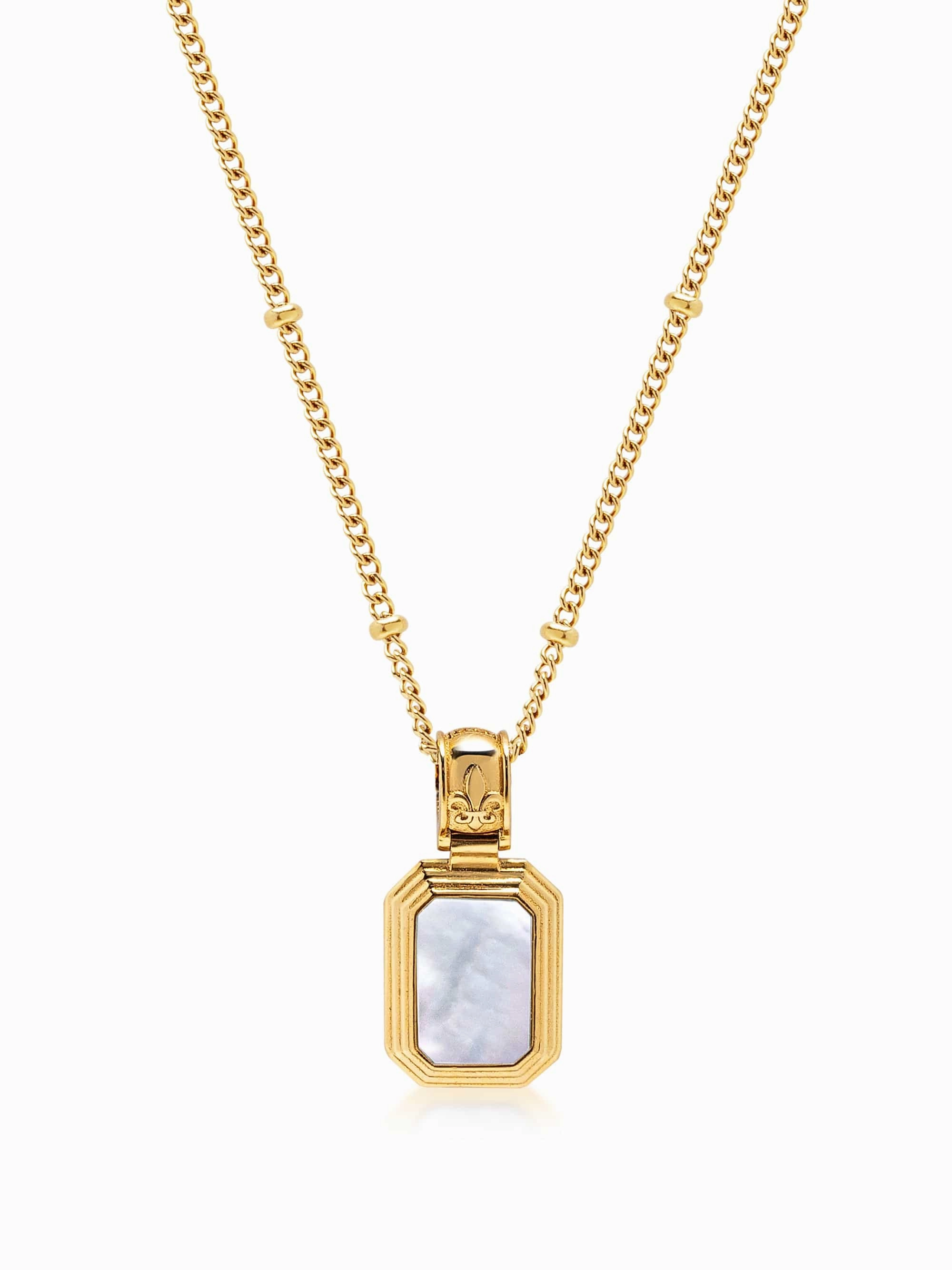 Women's Sterling Silver Necklace with Two-in-One Pearl & Black Onyx Pendant