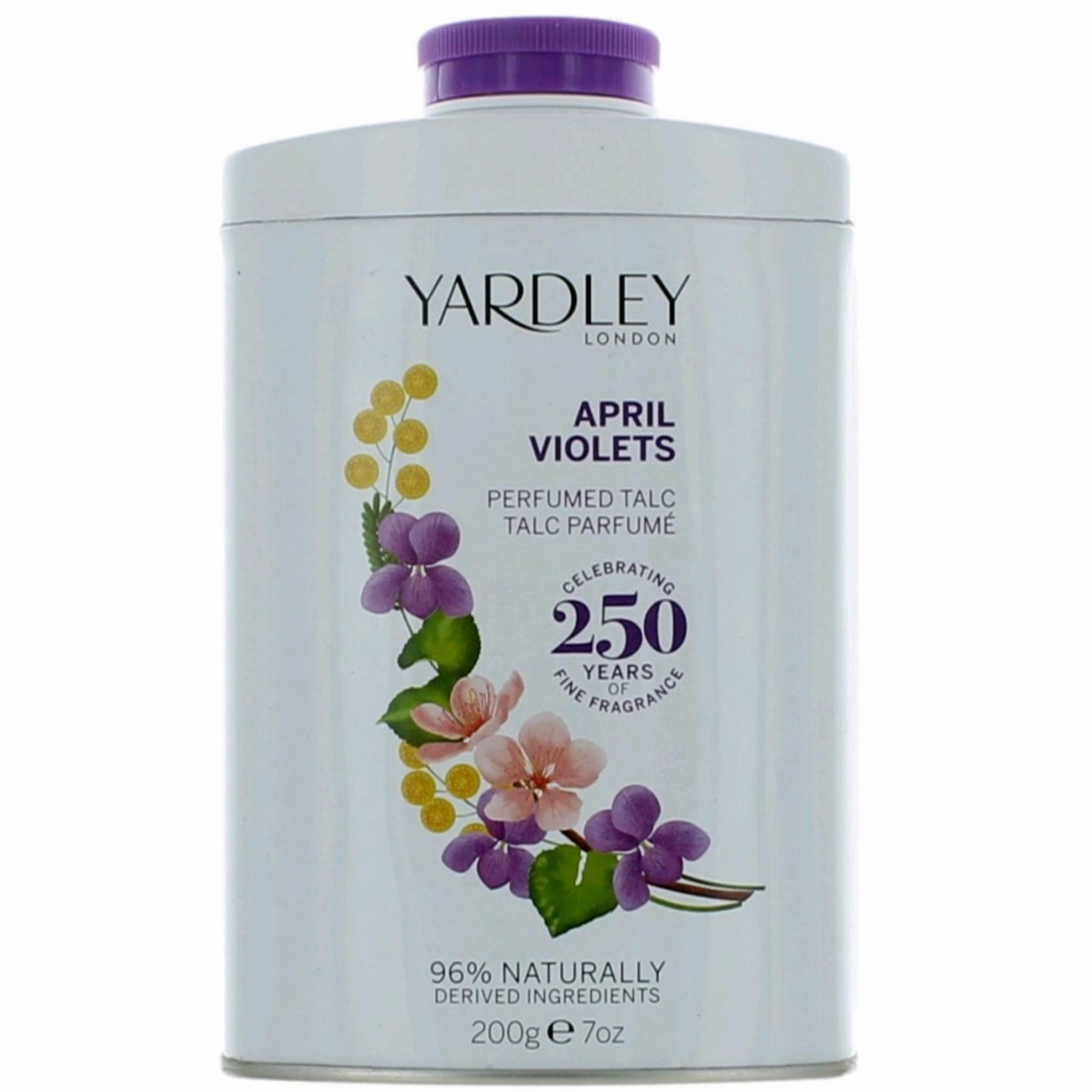 Yardley of London Women's Talc - April Violets Soft and Gentle Fragrance, 7 oz