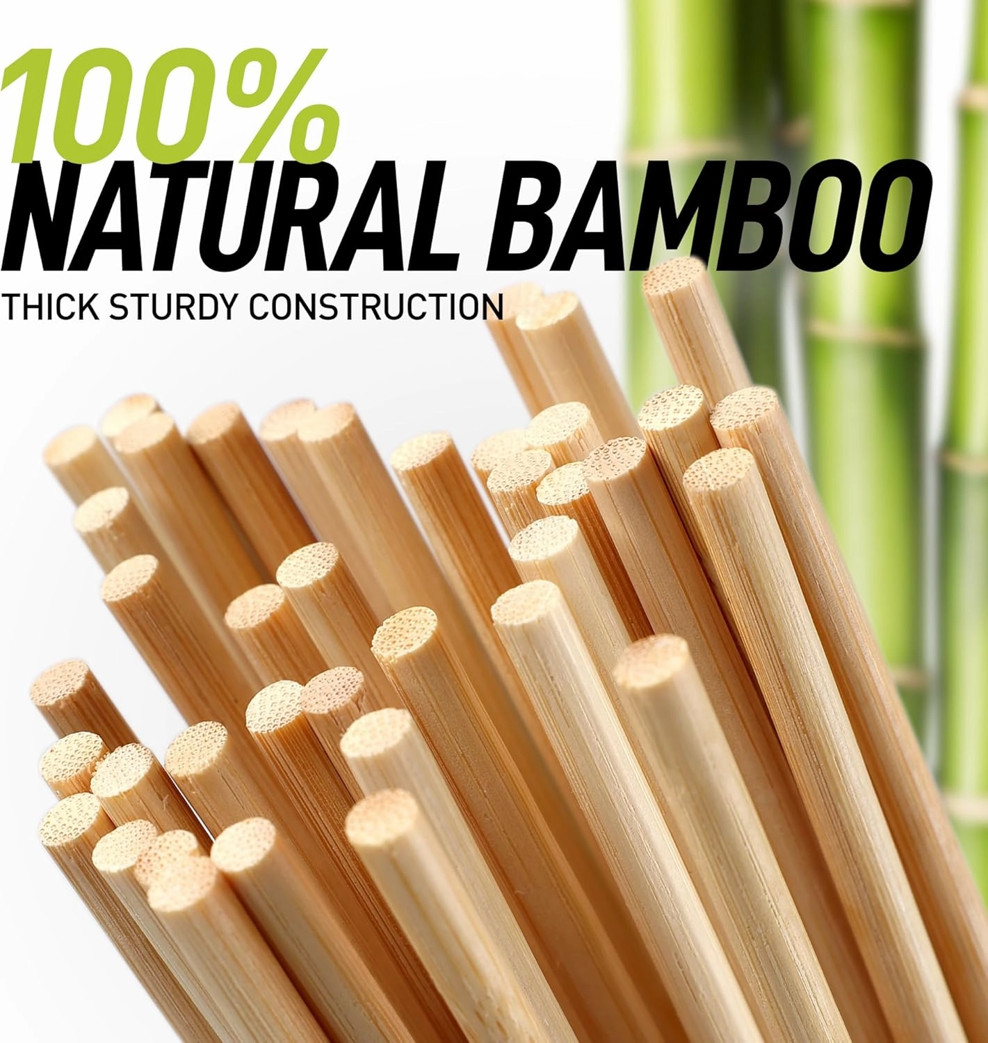 Zulay Kitchen Authentic Bamboo Marshmallow Smores Sticks - 40 Extra Long 17.5" Roasting Skewers