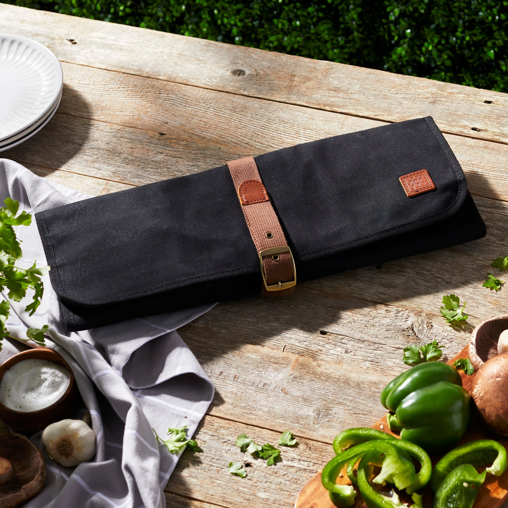ZWILLING BBQ  Chef's Tool Storage Wrap with Leather Strap