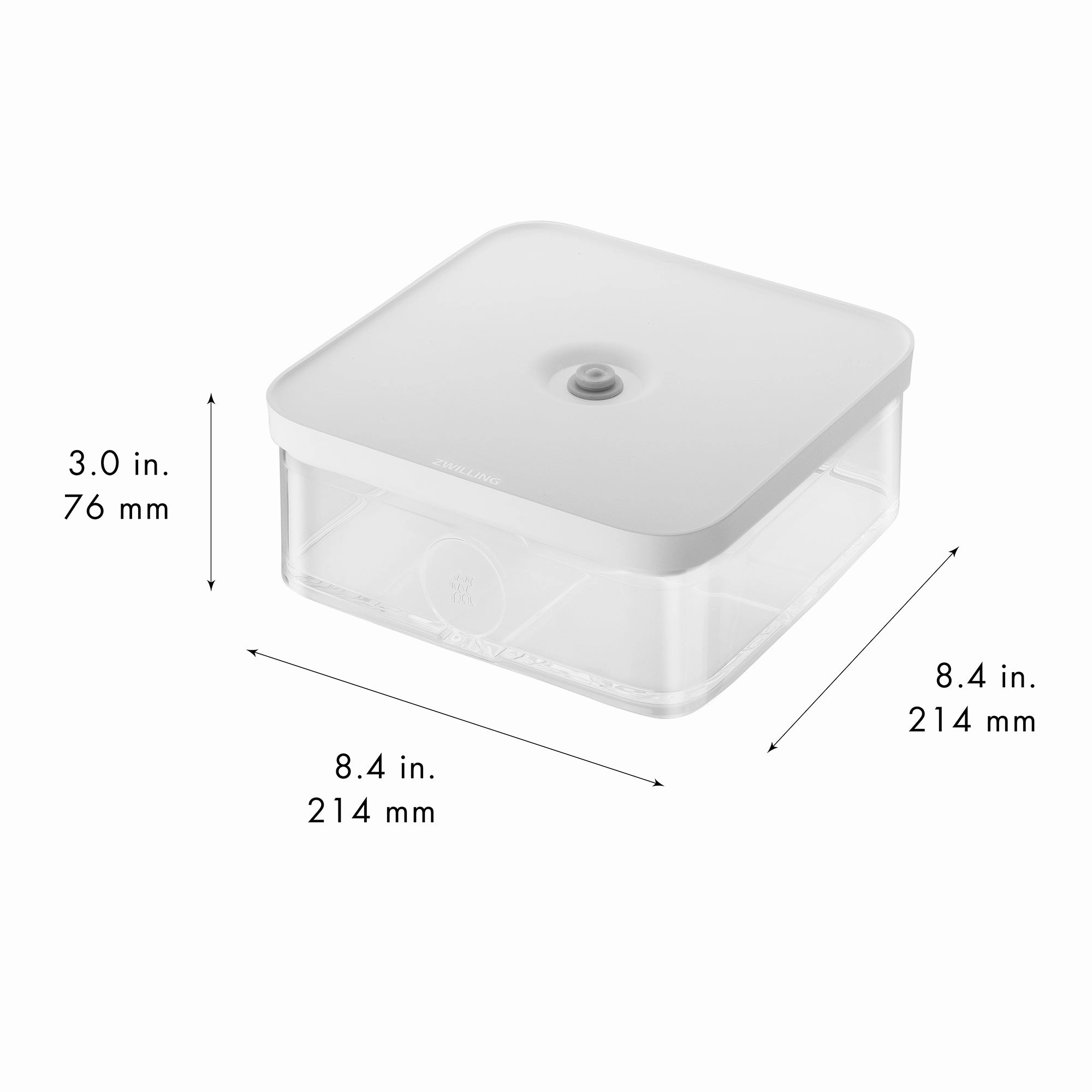 ZWILLING Fresh & Save Cube Box, Plastic, Airtight Dry Food Storage Container, 2-pc Large Cube Set, 1.7-qt